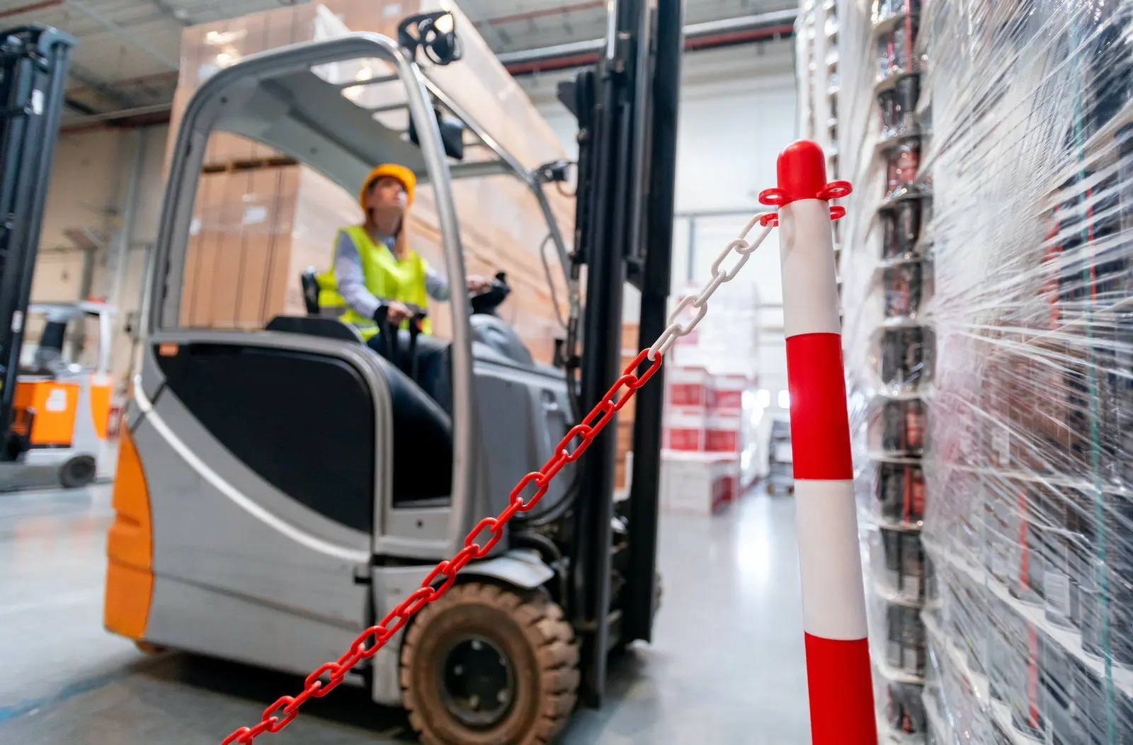 Resources - Engineering 19 Safety at work with forklift in warehouse