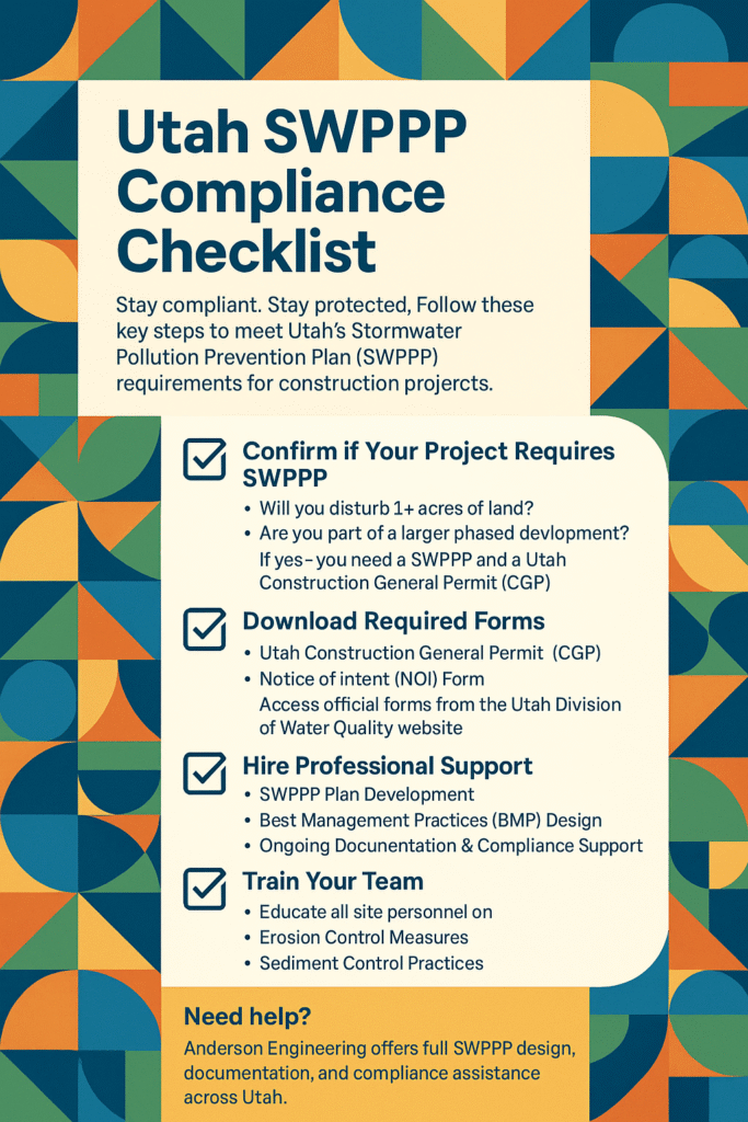 Storm Water Pollution Prevention Plan (SWPPP) in Utah 2 Checklist for SWPPP