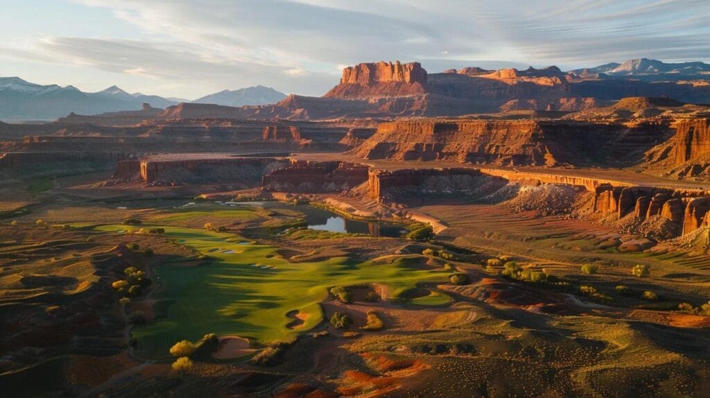 Role of Environmental Impact Assessments in Utah's Future 1 a stunning aerial view of a vibrant utah landscape, showcasing advanced drone technology capturing intricate data for property surveying amidst dramatic mountains and expansive fields.