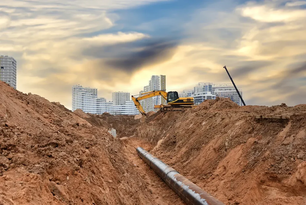 Civil Site Optimization for Utah Commercial Developments 5 stormwater pipe in a ditch