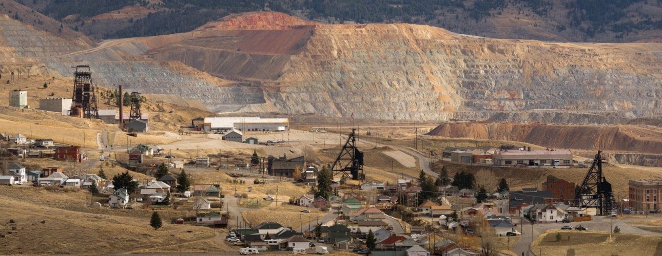 Mining Activities Equipment Houses Walkerville Butte Montana USA
